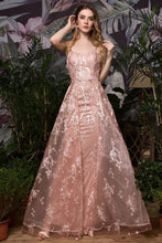 Romantic Straps Aline Evening Dress with Detachable Train Sleeveless Floor Length