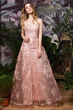 Romantic Straps Aline Evening Dress with Detachable Train Sleeveless Floor Length