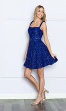 Sequin Graduation Dresses Straight Neckline Party Dress SYH100