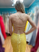 Sequins Mermaid Strapless Backless Long Formal Prom Dresses with High Slit