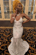 Sexy Criss-cross Straps Halter Sleeveless Mermaid Prom Dress With Applique