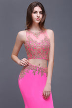 Sheath Round Satin Stretch Fuschia Prom Dresses