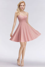 Short Pink Sweetheart Simple Bridesmaid Dresses Sleeveless Homecoming Dress