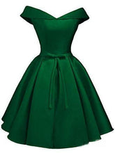 Simple Off the Shoulder Blush Homecoming Dresses Satin Graduation Dress PD288