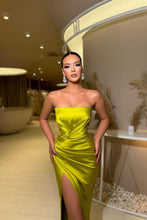 Simple Sexy Long Mermaid Sleeveless Evening Dresses With Slit