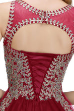 Sleeveless Aline Cocktail Party Dress Sparkly Beads Homecoming Dress