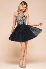 Sleeveless Appliques Tulle Homecoming Dress Mini Prom Dress