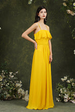 Spaghetti Strapes Split Front Aline Tulle Long Prom dress