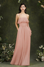 Spaghetti Strapes Split Front Aline Tulle Long Prom dress