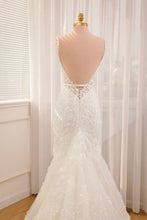 Mermaid Straps Lace Wedding Dress With Appliques