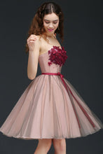 Strapless Knee-length Tulle Princess Homecoming Dress