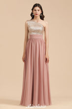 Stylish One Shoulder Sequins Chiffon Evening Party Dress Prom Dress