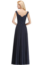 Stylish Straps Aline Beading Evening Maxi Dress Sleeveless V-Neck Wedding Guest Dress