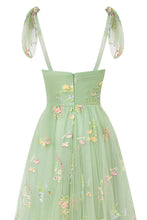 Sweetheart Neck Floor Length Tulle Embroidery Floral Prom Dress