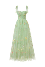 Sweetheart Neck Floor Length Tulle Embroidery Floral Prom Dress