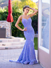 Mermaid Spaghetti Straps Sweetheart Sequin Prom/Evening Dress