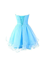 Sweetheart Organza Blue Homecoming Dresses Prom Dresses PG054