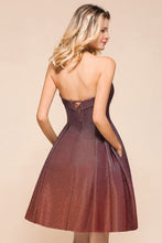 Sweetheart Sleevless Mini Homecoming Dress Bright Silk Knee Length Prom Dress