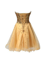 Sweetheart Tullle Sequins Homecoming Dress Short Prom Gown PG085