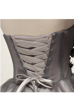 Tulle Gray Short Prom Dress Homecoming Dress Coktail Dress PG130