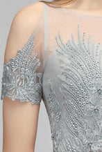 Two-piece Floor Length Appliqued Chiffon Prom Dresses