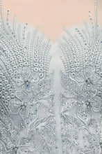 Two-piece Floor Length Appliqued Chiffon Prom Dresses