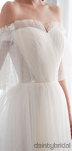 Pretty sweetheart tulle with train straight wedding dress,ball gown.DB1007