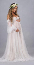 A-line Long Sleeve  Lace Tulle off-the-shoulder Pregnant Woman Wedding Dress GJS4834