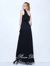 Cheap Prom Dresses A-line Floor-length Flowly Long Sexy Black Prom Dress 271494