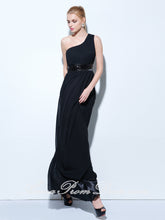 Cheap Prom Dresses A-line Floor-length Flowly Long Sexy Black Prom Dress 271494