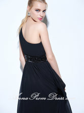 Cheap Prom Dresses A-line Floor-length Flowly Long Sexy Black Prom Dress 271494