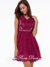 Sexy Homecoming Dress V-neck A-line Lace Royal Blue Short Prom Dress Party Dress 306291