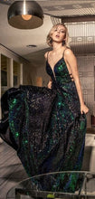 Sexy Deep V-neck Green Sequin Prom Dresses,Cheap Prom Dresses JKG013|Annapromdress