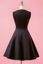 Black Patchwork Plaid  Swing Party Dress Halloween Vintage Dress GJS666