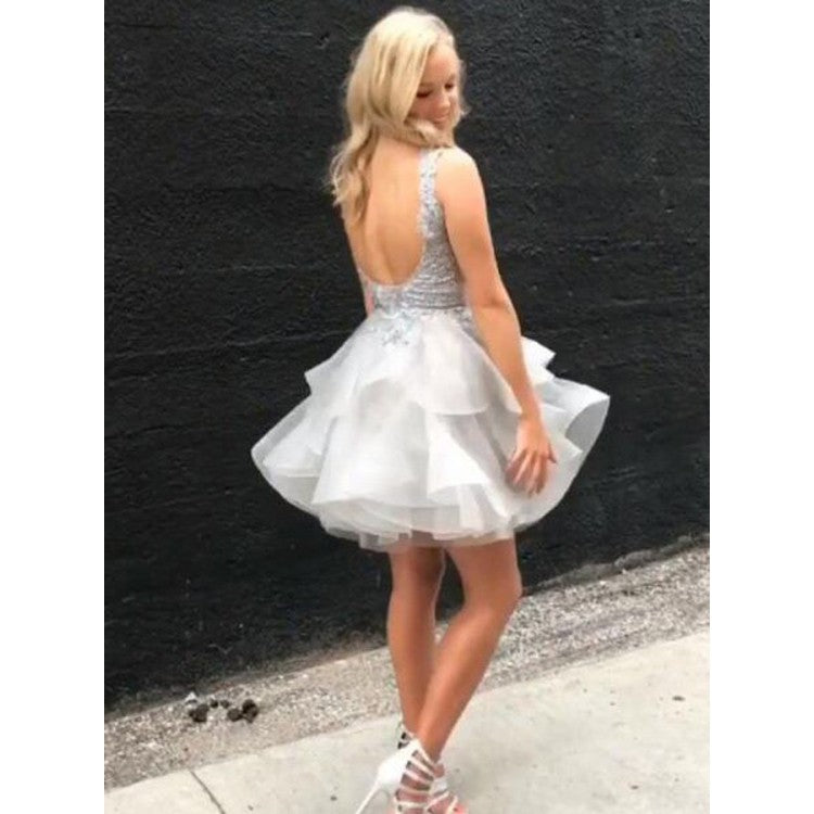 Simple Sweetheart Sleeveless Ball Gown Homecoming Dress C340
