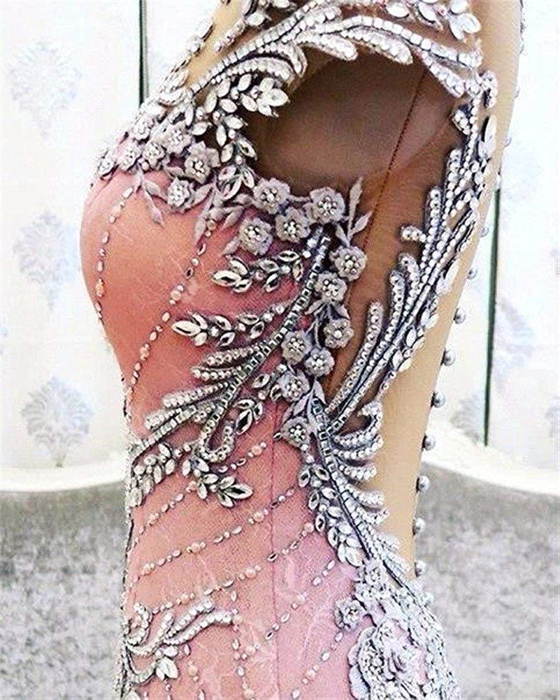 Elegant Long Black Mermaid Chiffon Lace Beading Long Sleeves Prom Dress With Slit