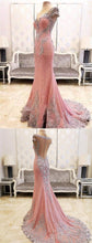 Luxury Cap Sleeve Mermaid Long Prom Dresses Lace Beaded Evening Dresses NA5001|LOMANPROM