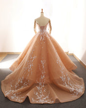 Long Sleeve Sweetheart Prom Dresses Lace Appliques Sweet 16 Dresses NA5002|LOMANPROM