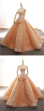 Long Sleeve Sweetheart Prom Dresses Lace Appliques Sweet 16 Dresses NA5002|LOMANPROM