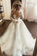 White Lace Appliqué Long Prom Dress White Evening Dress GJS357