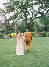 Sparkly Long Sleeve V-neck Wedding Dress Backless A Line Stunning Wedding Dress Bridal Gown YSQ1465