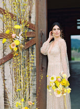Sparkly Long Sleeve V-neck Wedding Dress Backless A Line Stunning Wedding Dress Bridal Gown YSQ1465