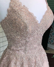 Dusty Blush Tulle Spaghetti Straps V-Neck A-Line Cute Homecoming Dress AN8804|Annapromdress