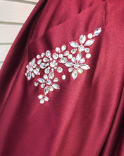 Sexy V-Neck Burgundy Satin Cute Homecoming Dress with Pockets AN8801|Annapromdress