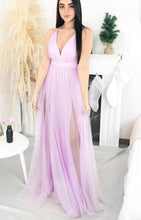 Simple Long Prom Dresses with Slit, V Neck Formal Dresses GJS368