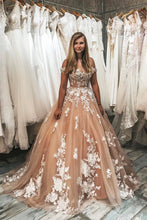 Gorgeous Off the Shoulder Lace Appliques Ball Gown with Train JKG030