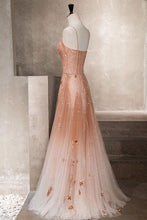 Pink Tull V Neck Stunning Prom Dress Customize Long Dress With Applique GJS264