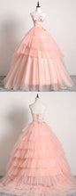 Pink Sweetheart Lace Tulle Long Prom Gown Pink Tulle Formal Dress LBQX1119