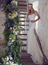 Sheath/Column Beach Lace Wedding Dresses Rustic Wedding Dresses NAY014|Annapromdress