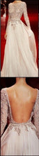 Long Sleeves Charming Floor-Length Backless Cocktail Evening Prom Dresses  GJS278